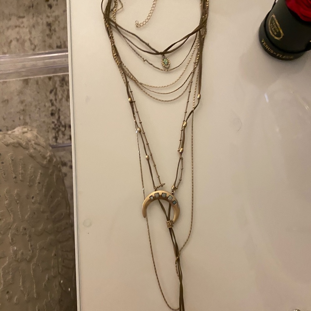 Free People Layered Gold Necklace